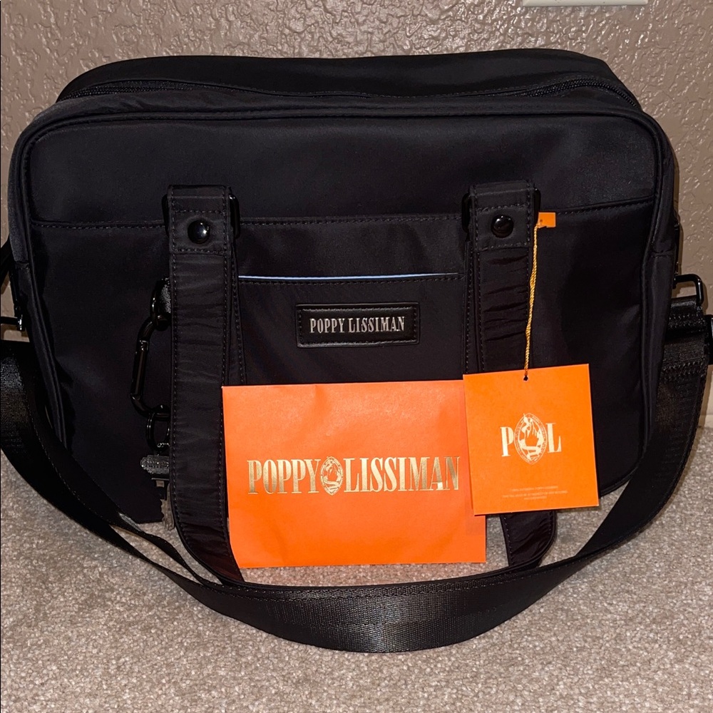 POPPY LISSIMAN Koko Laptop Bag in Black NEW